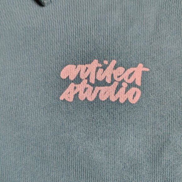 Artilect Studios Pullover Hoodie Womens Size Large Blue 5050 Drip Logo Organic - Picture 2 of 15